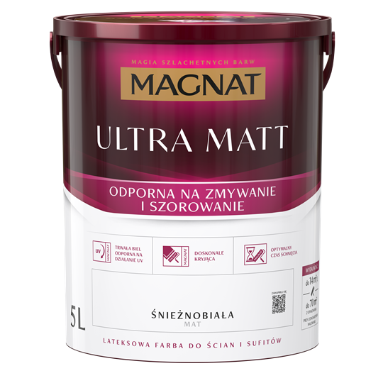 MAGNAT Ultra Matt Farba lateksowa biała 5L
