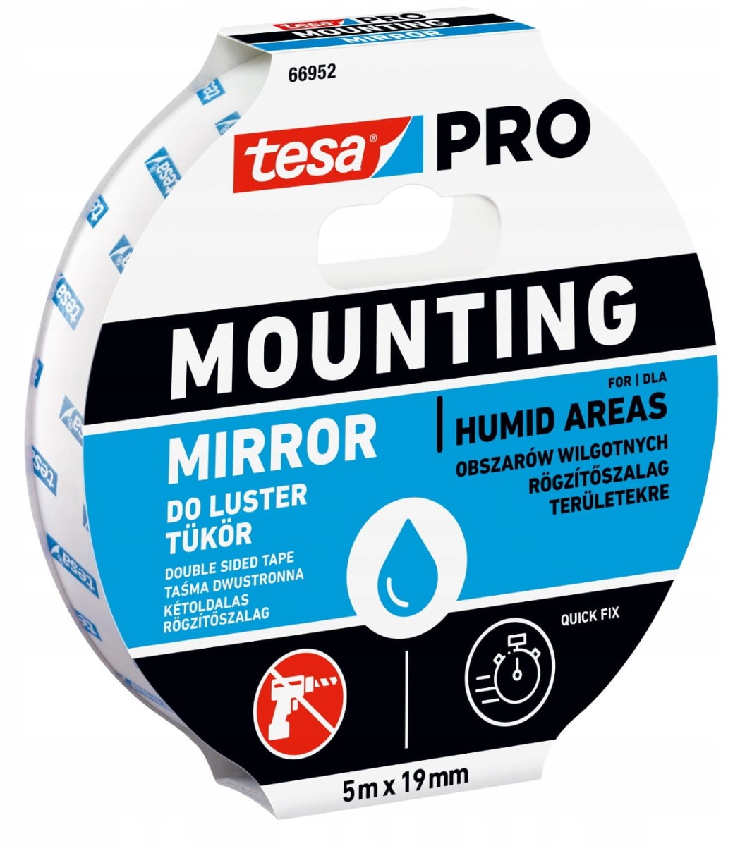 TESA Pro Taśma montażowa do luster Mounting Mirror 5m x 19mm