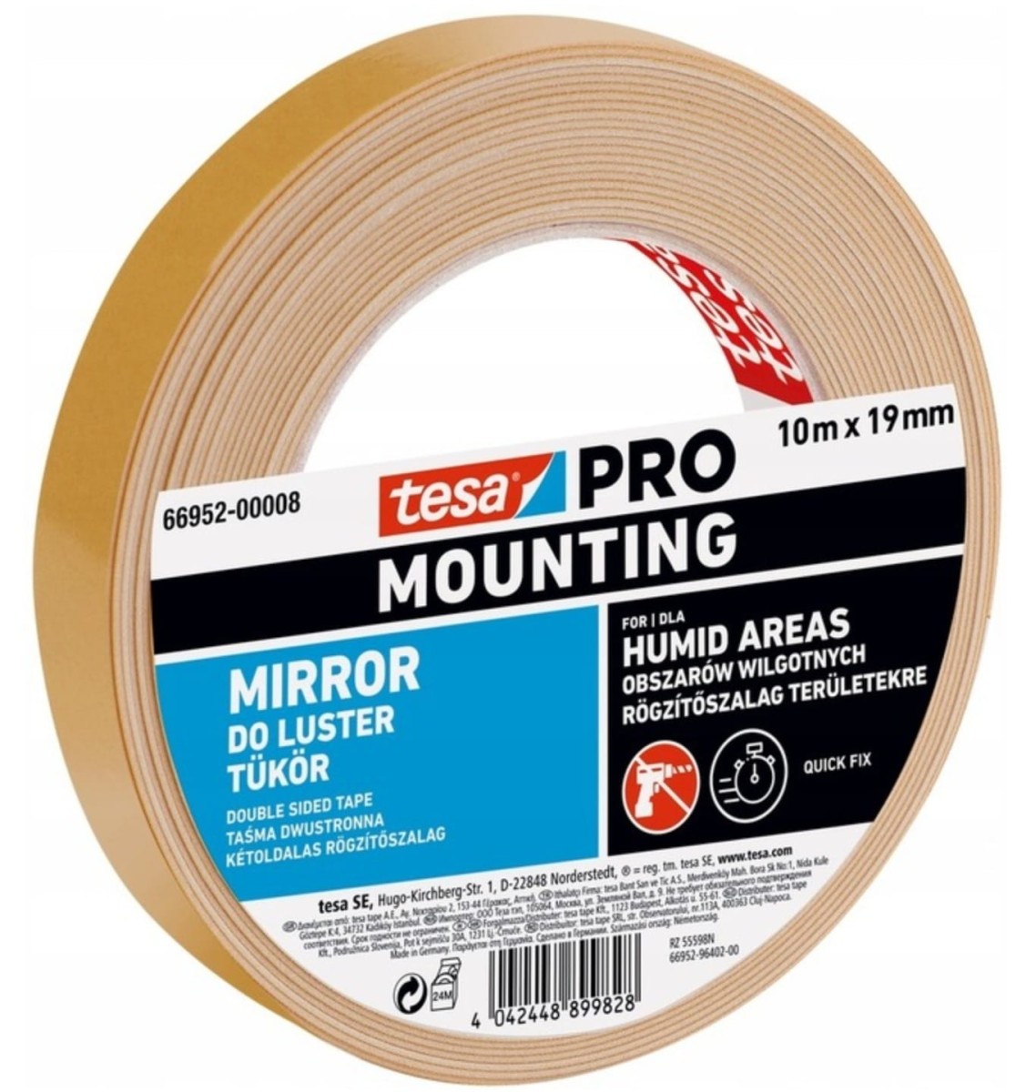 TESA Pro Taśma montażowa do luster Mounting Mirror 10m x 19mm  &&&