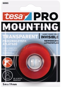 TESA Pro Taśma montażowa przezroczysta Mounting 1,5m x 19mm