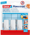 TESA 57072 PowerStrips Haczyki samoprzylepne białe 3szt. do 1kg