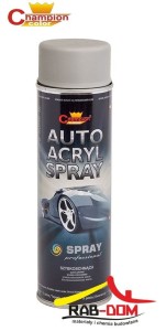 CHAMPION Spray Auto Acryl Podkład 500ml SZARY