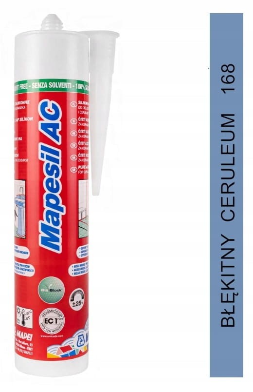 SILIKON Mapei Mapesil AC 310ml - Błękitny Ceruleum 168