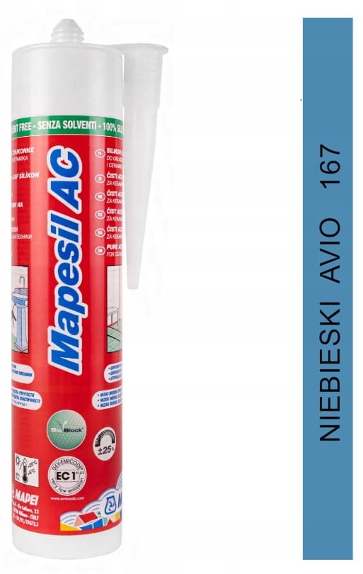 SILIKON Mapei Mapesil AC 310ml - Niebieski Avio 167