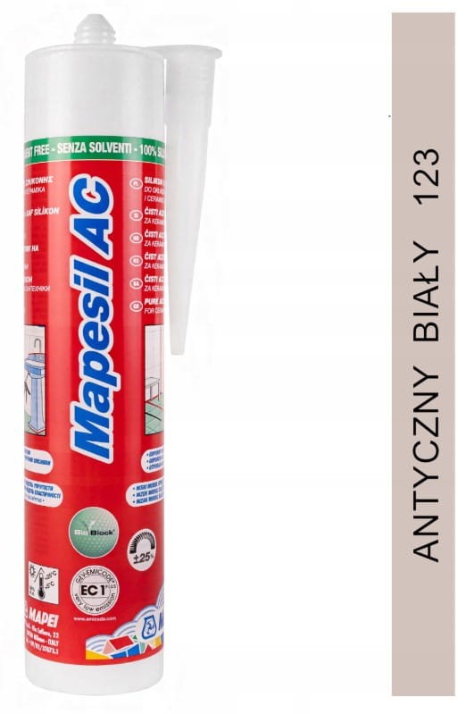 SILIKON Mapei Mapesil AC 310ml - Antyczny Biały 123