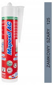 SILIKON Mapei Mapesil AC 310ml - Zamkowy Szary 125
