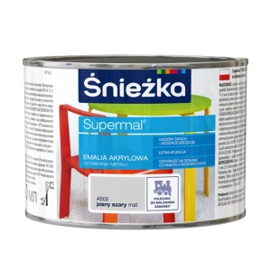 Śnieżka Eko Supermal Emalia Akrylowa 0,4l Szary Jasny Mat A502