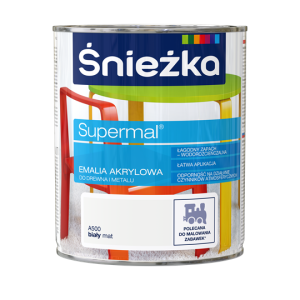 Śnieżka Eko Supermal Emalia Akrylowa 0,8l Biały Mat A500