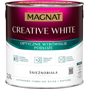 MAGNAT Creative White Farba lateksowa antyrefleksyjna biała 2,5L