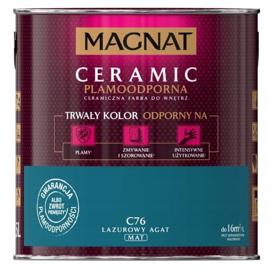 MAGNAT Ceramic Farba plamoodporna lazurowy agat C76 2,5L