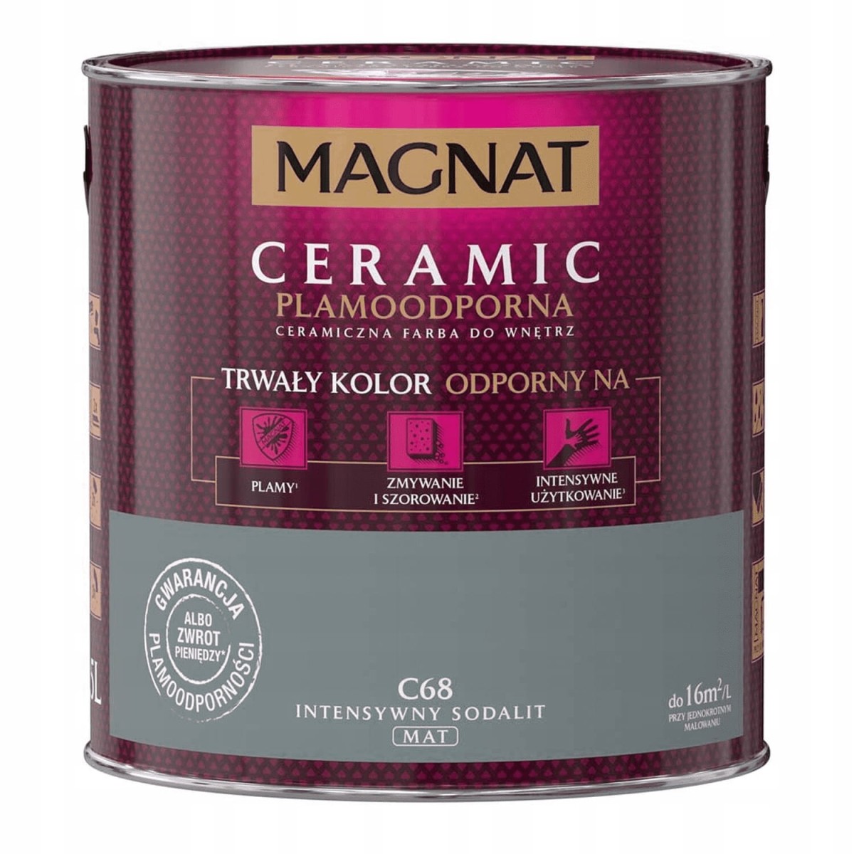 MAGNAT Ceramic Farba plamoodporna intensywny sodalit C68 2,5L