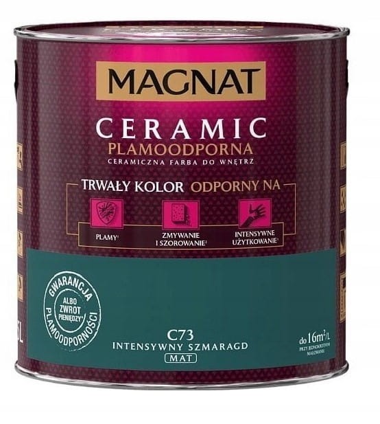 MAGNAT Ceramic Farba plamoodporna intensywny szmaragd C73 2,5L