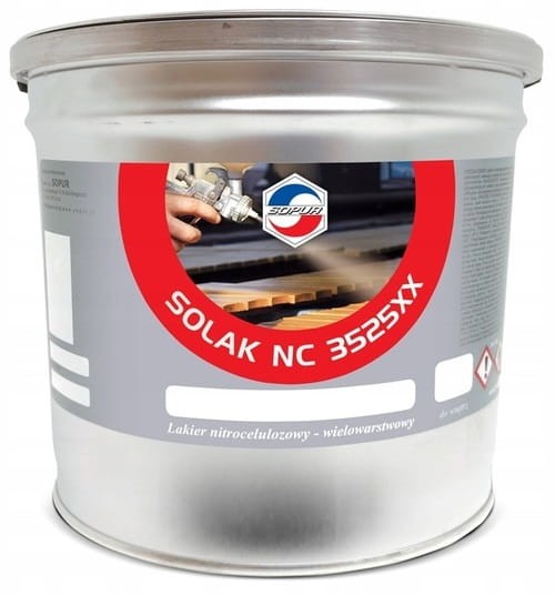 Sopur Solak NC Lakier do drewna nitro bezbarwny półmat 352520 2,5L