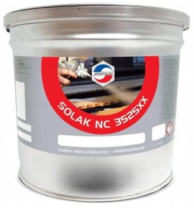 Sopur Solak NC Lakier do drewna nitro bezbarwny półmat 352520 5L