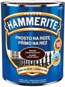 Farba Hammerite Prosto Na Rdzę ciemnobrązowy połysk 0,7L