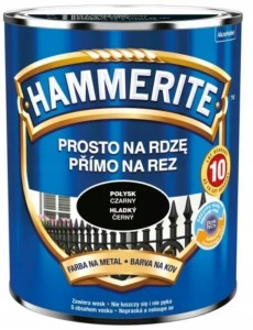 Farba Hammerite Prosto Na Rdzę czarny połysk 0,7L