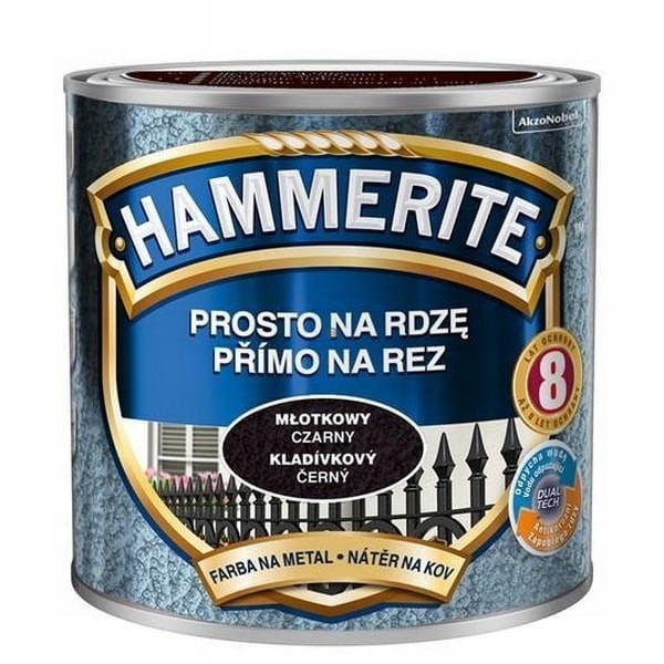 HAMMERITE Prosto na Rdzę 0,25L Czarny młotkowy