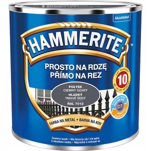 Farba Hammerite Prosto Na Rdzę ciemny szary połysk 0,25L