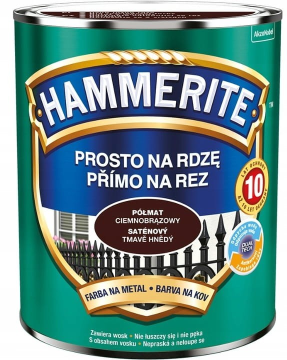 HAMMERITE Prosto na Rdzę 0,7L Ciemnobrązowy półmat