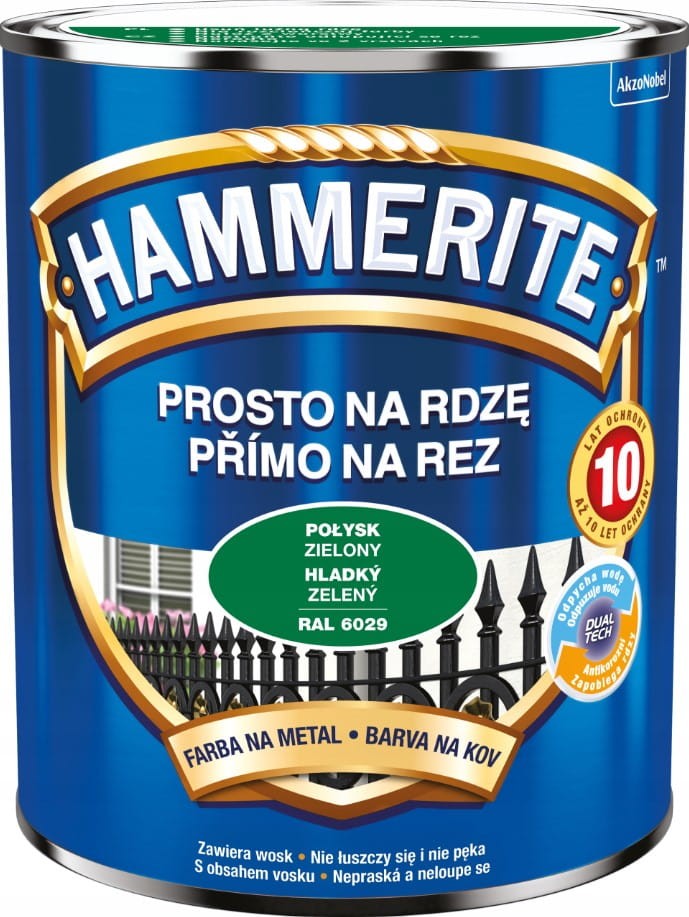 HAMMERITE Prosto na Rdzę 0,7L Zielony Połysk