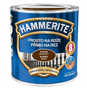 Farba Hammerite Prosto Na Rdzę brązowy połysk 0,25L