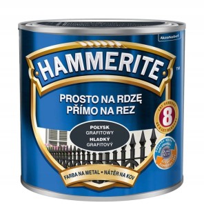 Farba Hammerite Prosto na Rdzę grafitowy połysk 2,5L