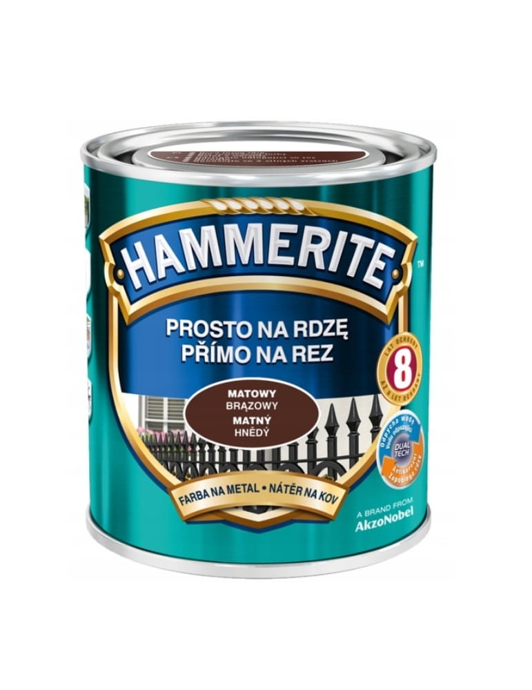 HAMMERITE Prosto na Rdzę 0,25L Brązowy matowy