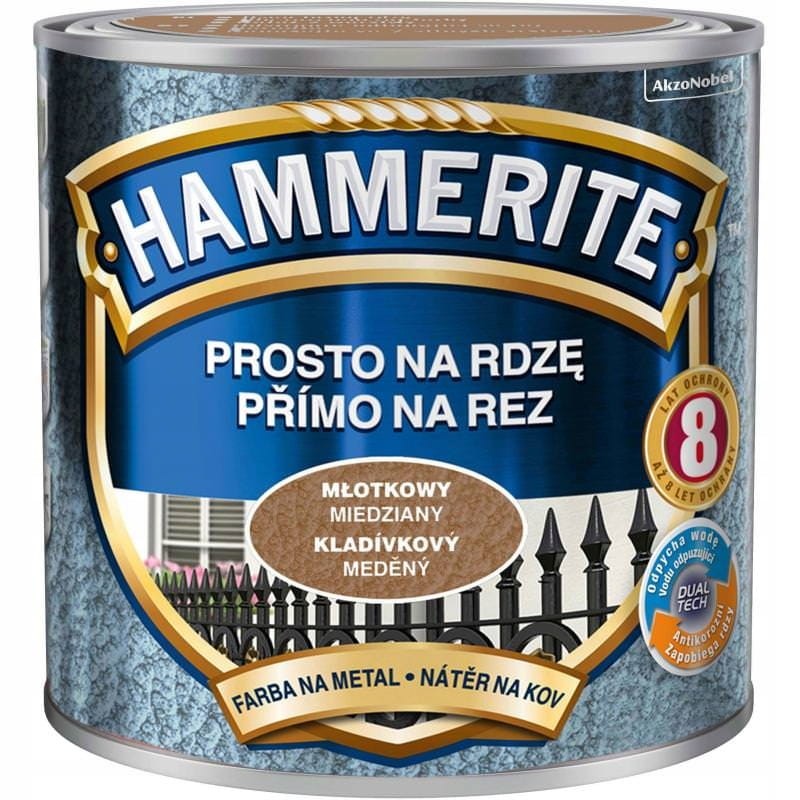HAMMERITE Prosto na Rdzę 0,25L Miedziany młotkowy