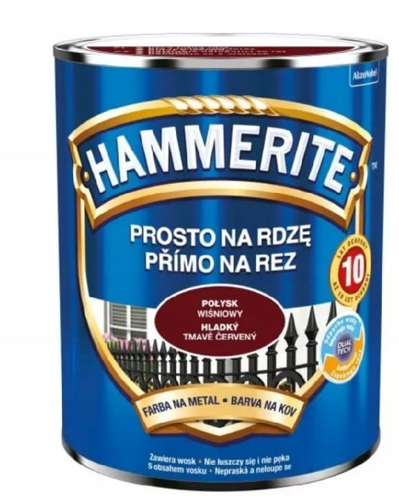 HAMMERITE Prosto na Rdzę 0,7L Wiśniowy połysk