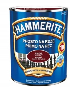 HAMMERITE Prosto na Rdzę 0,7L Wiśniowy połysk