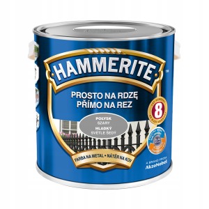 Farba Hammerite Prosto Na Rdzę szary połysk 2,5L