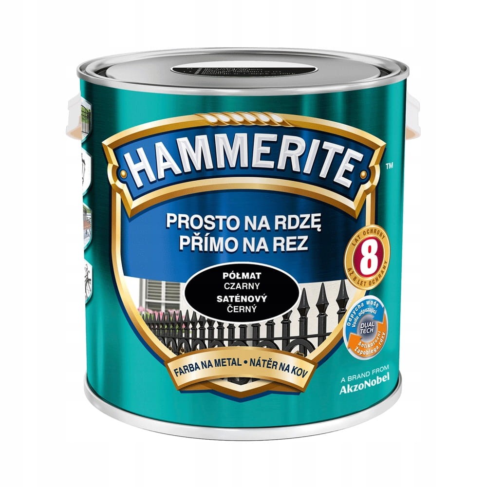 HAMMERITE Prosto na Rdzę 2,5L Czarny półmat