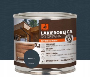 DRAGON Lakierobejca do drewna 200ml Antracyt