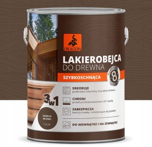 DRAGON Lakierobejca do drewna 2,5l Orzech Włoski