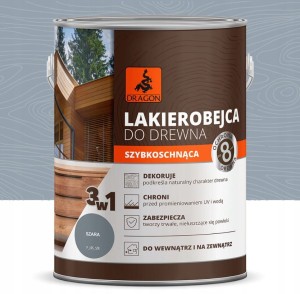 DRAGON Lakierobejca do drewna 2,5l Szary