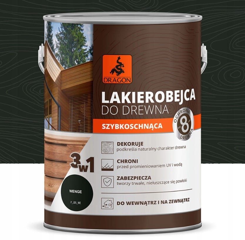 DRAGON Lakierobejca do drewna 2,5l Wenge