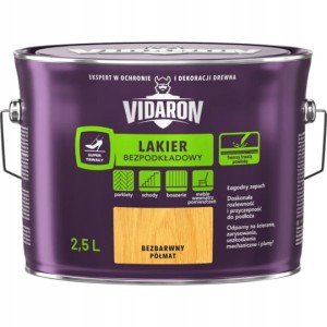 VIDARON Lakier do drewna bezpodkładowy bezbarwny półmat 2,5L
