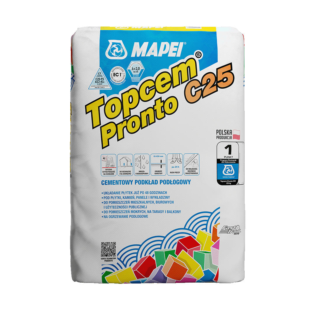 MAPEI Topcem Pronto C25 Cementowy podkład podłogowy 25kg