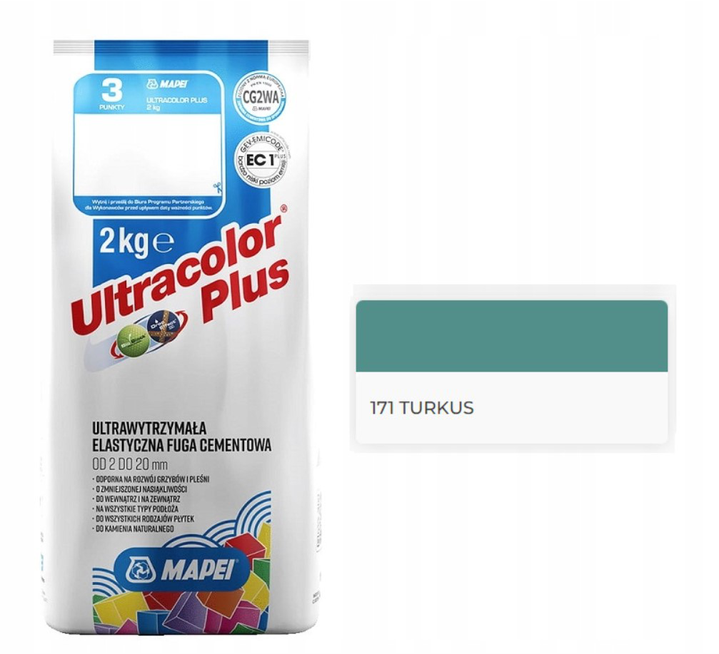 Mapei fuga ULTRACOLOR PLUS 171 TURKUS 2KG