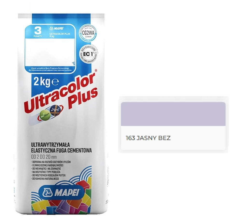 Mapei fuga ULTRACOLOR PLUS 163 JASNY BEŻ 2KG