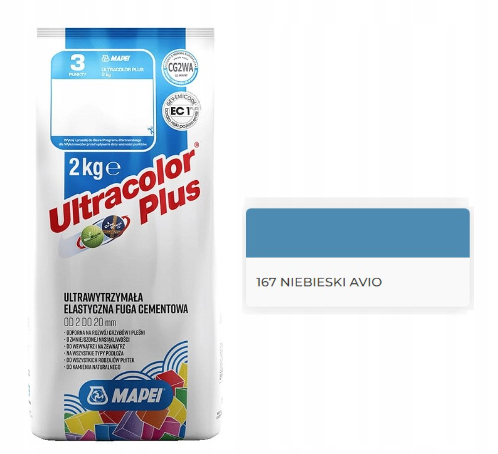 Mapei fuga ULTRACOLOR PLUS 167 NIEBIESKI AVIO 2KG