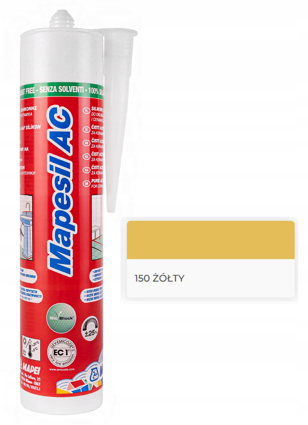 SILIKON Mapei Mapesil AC 310ml - Żółty 150