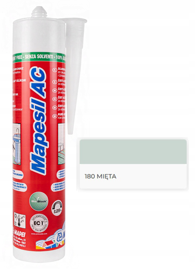 SILIKON Mapei Mapesil AC 310ml - Mięta 180