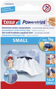TESA PowerStrips Plastry montażowe samoprzylepne białe 14szt do 1kg