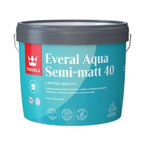 TIKKURILA Everal Aqua Semi Matt  40  2,7L  BIAŁA  EMALIA AKRYLOWA