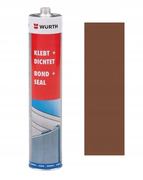 Wurth K+D Klej strukturalny i Szczeliwo masa uszczelniająca Brązowy 300 ml