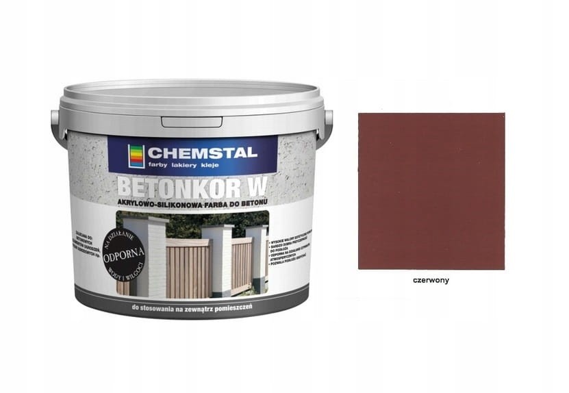 CHEMSTAL Farba do betonu BETONKOR W Czerwony 3L