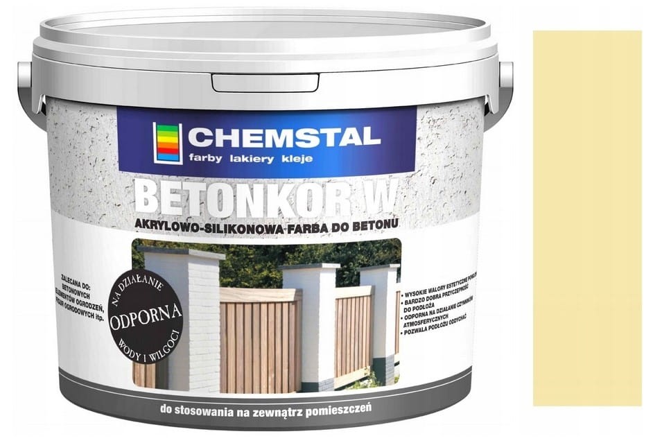 CHEMSTAL Farba do betonu BETONKOR W Kremowy 3L