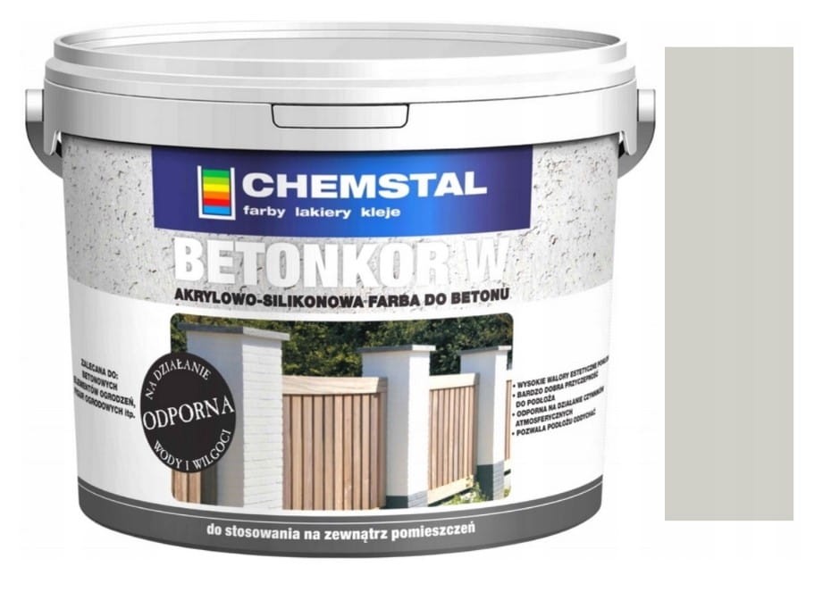 CHEMSTAL Farba do betonu BETONKOR W Szary jasny 3L