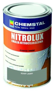 CHEMSTAL NITROLUX Emalia nitro 5L SZARY JASNY POŁYSK